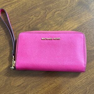Michael Kors Pink Wristlet Wallet